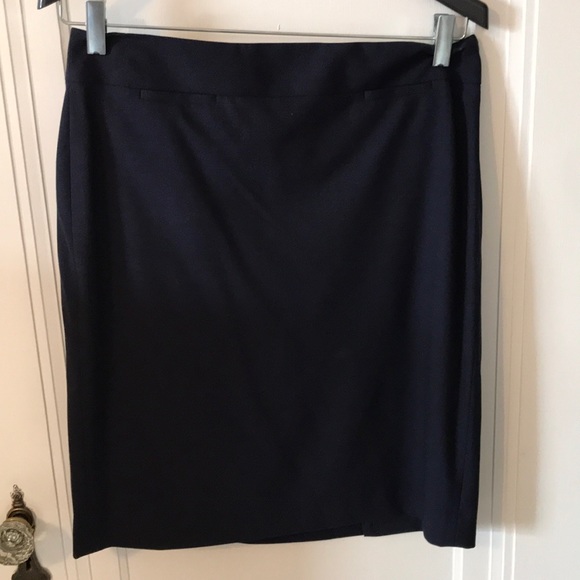Banana Republic Dresses & Skirts - BANANA REPUBLIC-Blue Wool Skirt-2 Back Slits-SZ 10
